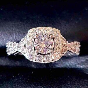 Women's Size 7 Sterling Silver White Sapphire Ring